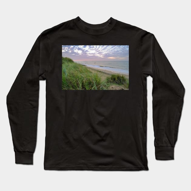 Cart Gap beach in Norfolk from the dunes Long Sleeve T-Shirt by yackers1